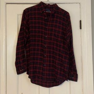 Red & black button up
